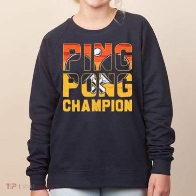 Ping Pong Champion Funny Table Tennis Player Retro Women's Sweatshirt