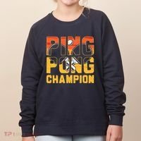 Ping Pong Champion Funny Table Tennis Player Retro Women's Sweatshirt thumb 0