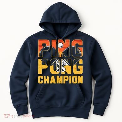 Ping Pong Champion Funny Table Tennis Player Retro Hoodie