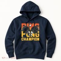 Ping Pong Champion Funny Table Tennis Player Retro Hoodie thumb 0