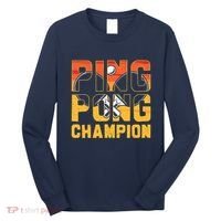 Ping Pong Champion Funny Table Tennis Player Retro Long Sleeve Shirt thumb 0