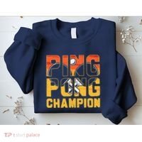 Ping Pong Champion Funny Table Tennis Player Retro Sweatshirt thumb 2
