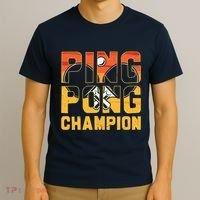 Ping Pong Champion Funny Table Tennis Player Retro T-Shirt thumb 3