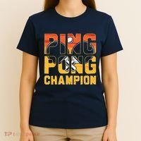 Ping Pong Champion Funny Table Tennis Player Retro T-Shirt thumb 4