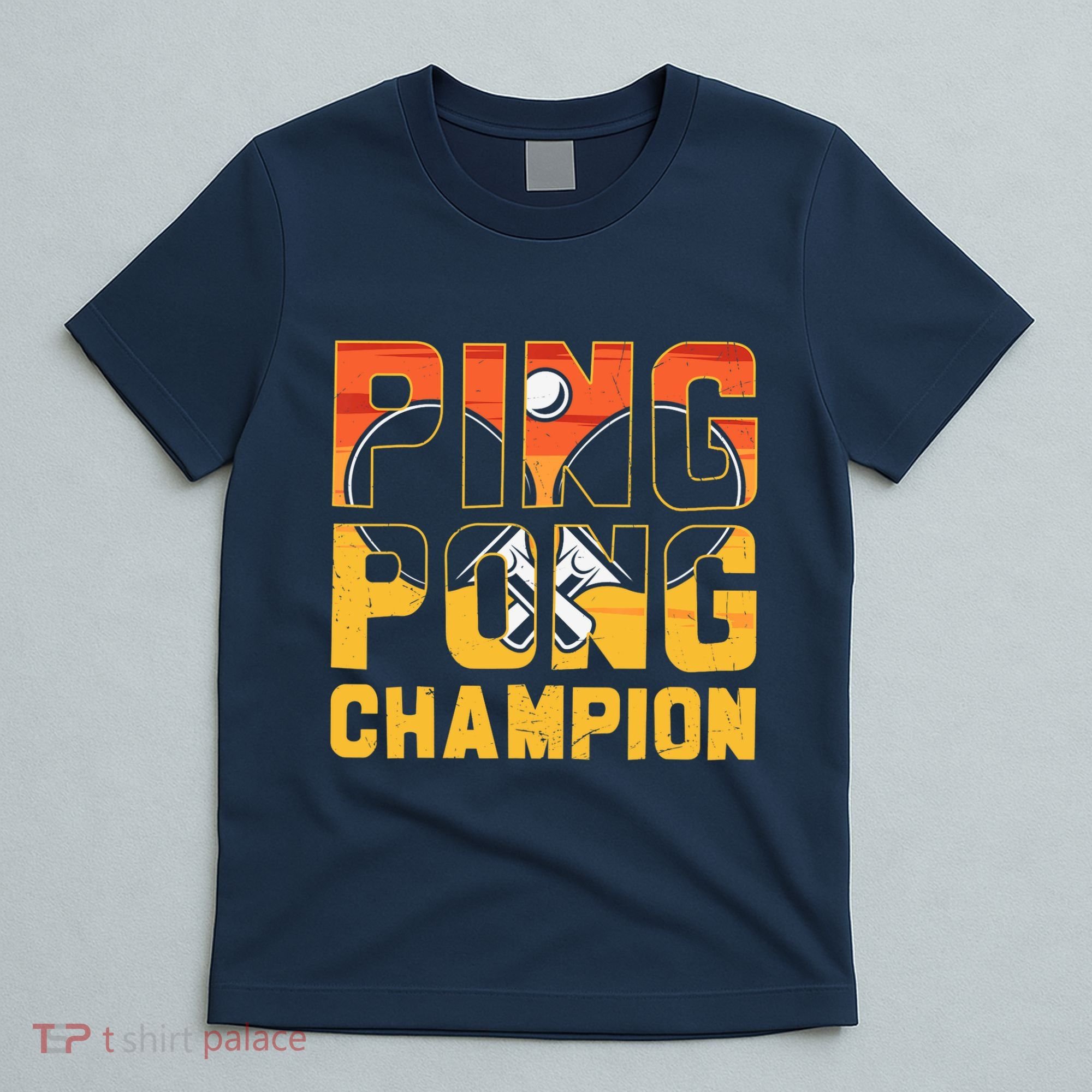 Ping Pong Champion Funny Table Tennis Player Retro T-Shirt