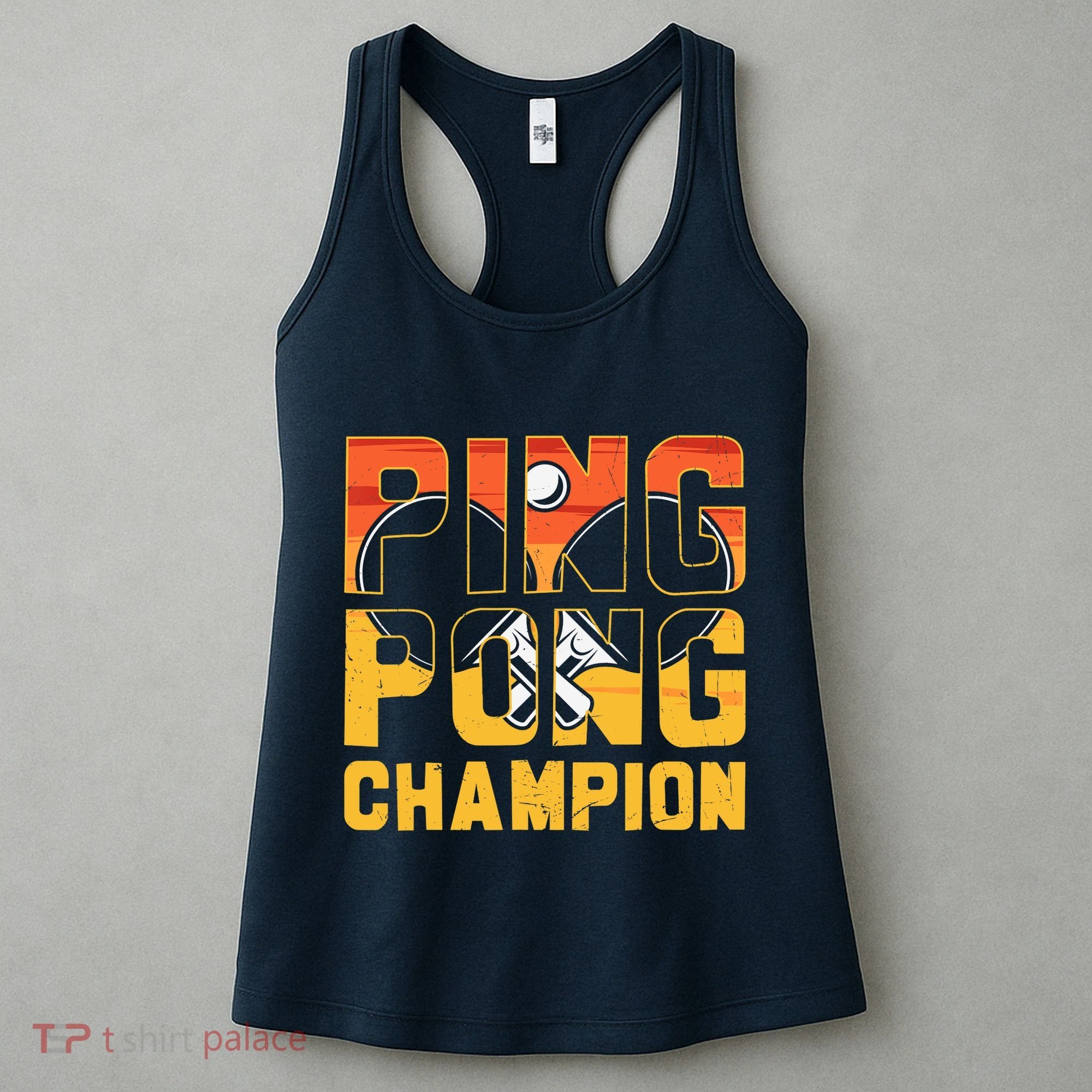Ping Pong Champion Funny Table Tennis Player Retro Women's Tank Top