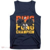 Ping Pong Champion Funny Table Tennis Player Retro Tank Top thumb 0