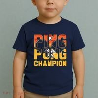 Ping Pong Champion Funny Table Tennis Player Retro Toddler T-Shirt thumb 2