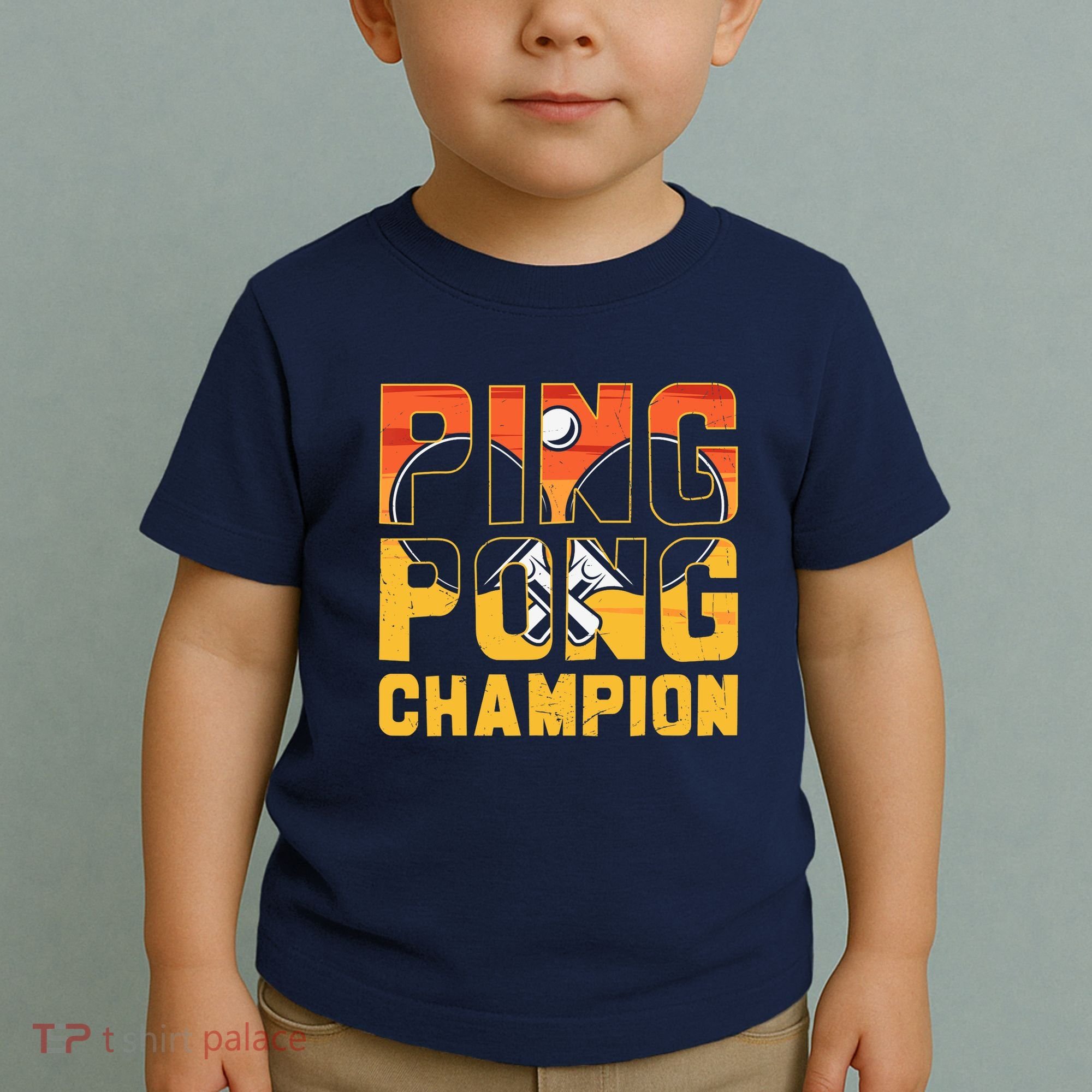 Ping Pong Champion Funny Table Tennis Player Retro Toddler T-Shirt