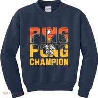 Ping Pong Champion Funny Table Tennis Player Retro Kids Sweatshirt thumb 0