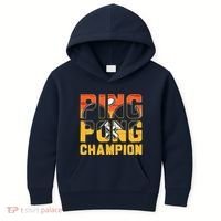 Ping Pong Champion Funny Table Tennis Player Retro Kids Hoodie thumb 0