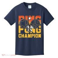 Ping Pong Champion Funny Table Tennis Player Retro Kids T-Shirt thumb 0
