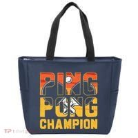 Ping Pong Champion Funny Table Tennis Player Retro Tote Bag thumb 0