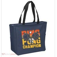 Ping Pong Champion Funny Table Tennis Player Retro Tote Bag thumb 2