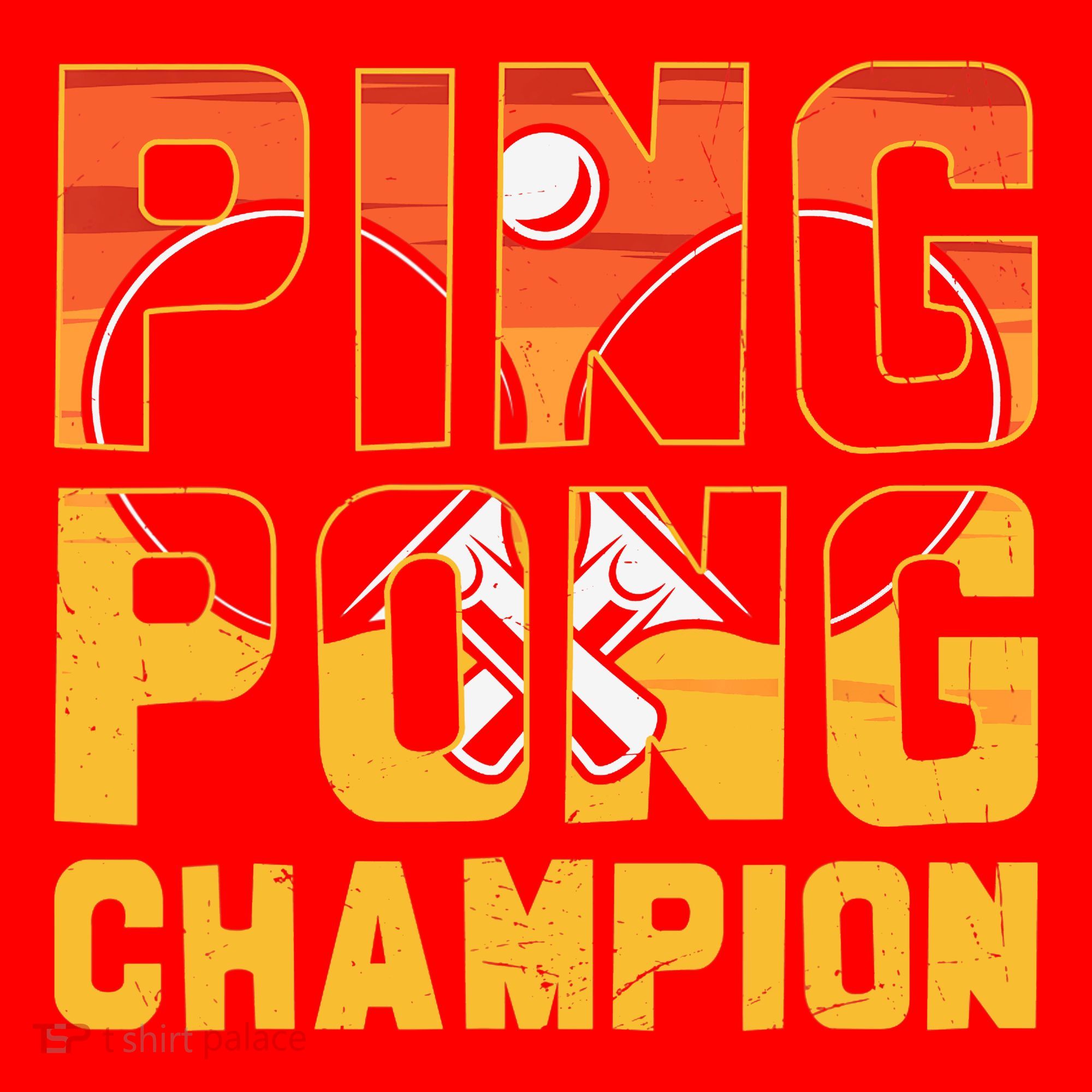 Ping Pong Champion Funny Table Tennis Player Retro Santa Hat