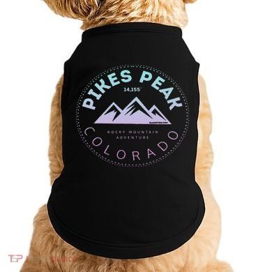 Pikes Peak Colorado Rocky Mountain Retro Doggie Tank