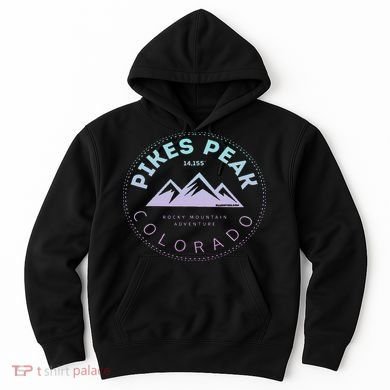 Pikes Peak Colorado Rocky Mountain Retro Hoodie