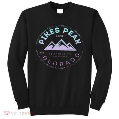 Pikes Peak Colorado Rocky Mountain Retro Sweatshirt