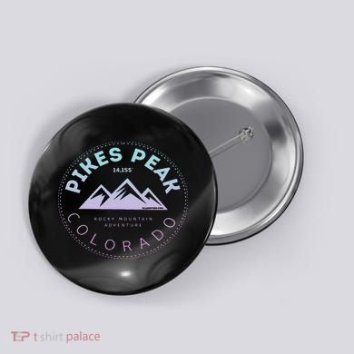 Pikes Peak Colorado Rocky Mountain Retro Button