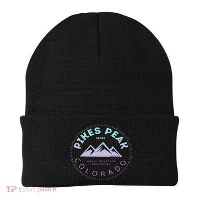 Pikes Peak Colorado Rocky Mountain Retro Beanie