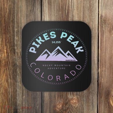 Pikes Peak Colorado Rocky Mountain Retro Coaster