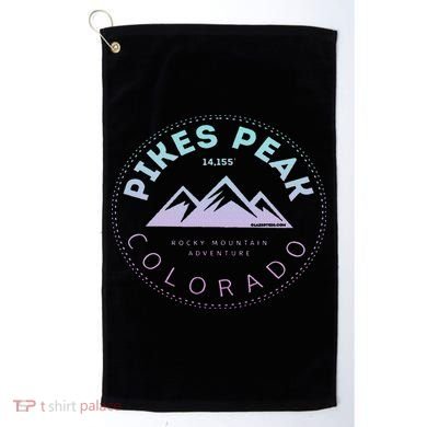 Pikes Peak Colorado Rocky Mountain Retro Golf Towel