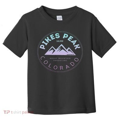 Pikes Peak Colorado Rocky Mountain Retro Toddler T-Shirt