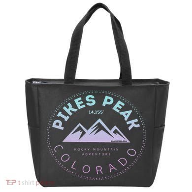 Pikes Peak Colorado Rocky Mountain Retro Tote Bag