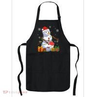 Ping Pong Christmas Snowman Wearing Santa Hat Pajamas Apron thumb 0