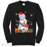 Ping Pong Christmas Snowman Wearing Santa Hat Pajamas Sweatshirt thumb 0