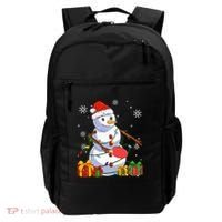 Ping Pong Christmas Snowman Wearing Santa Hat Pajamas Backpack thumb 0