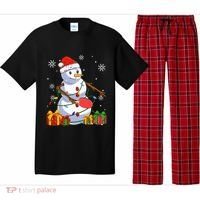 Ping Pong Christmas Snowman Wearing Santa Hat Pajamas Pajama Set thumb 0