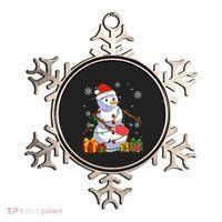 Ping Pong Christmas Snowman Wearing Santa Hat Pajamas Ornament thumb 0