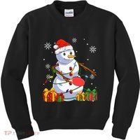 Ping Pong Christmas Snowman Wearing Santa Hat Pajamas Kids Sweatshirt thumb 0