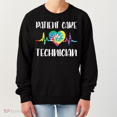 PCT Patient Care Technician Tech Floral Heart Stethoscope Women's Sweatshirt