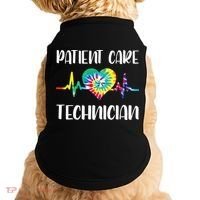 PCT Patient Care Technician Tech Floral Heart Stethoscope Doggie Tank thumb 0