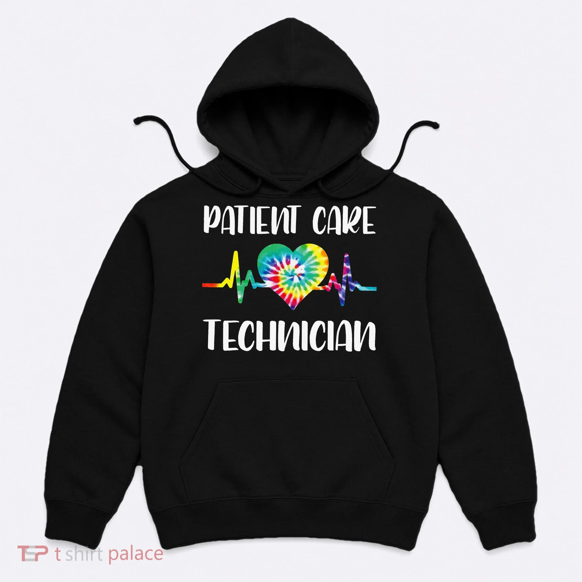 PCT Patient Care Technician Tech Floral Heart Stethoscope Hoodie