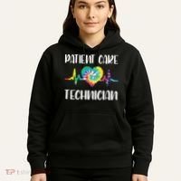 PCT Patient Care Technician Tech Floral Heart Stethoscope Hoodie thumb 5