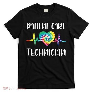 PCT Patient Care Technician Tech Floral Heart Stethoscope T-Shirt