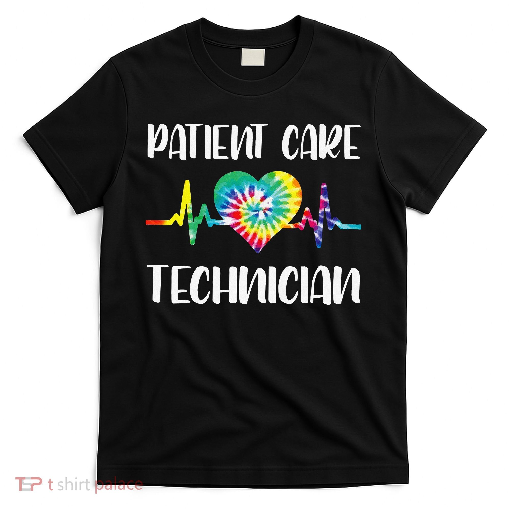 PCT Patient Care Technician Tech Floral Heart Stethoscope T-Shirt