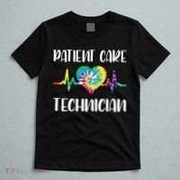 PCT Patient Care Technician Tech Floral Heart Stethoscope T-Shirt thumb 5