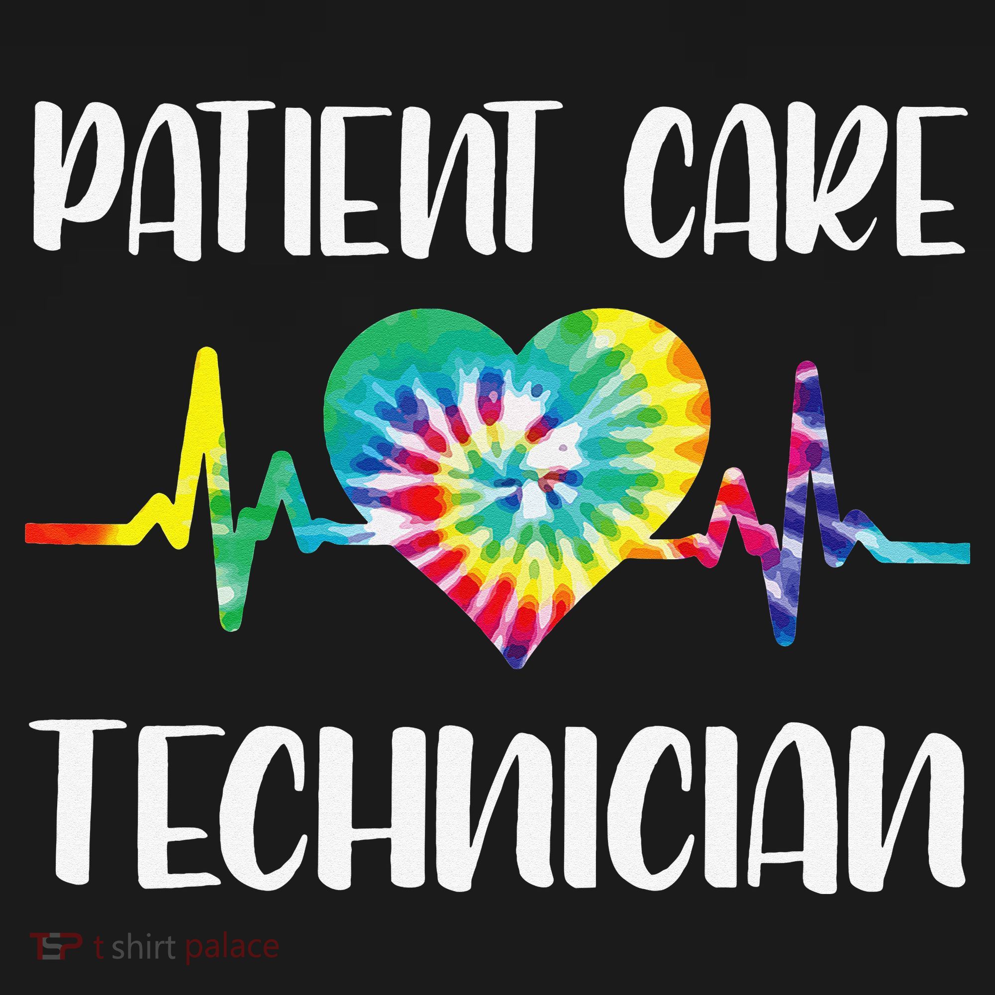 PCT Patient Care Technician Tech Floral Heart Stethoscope T-Shirt