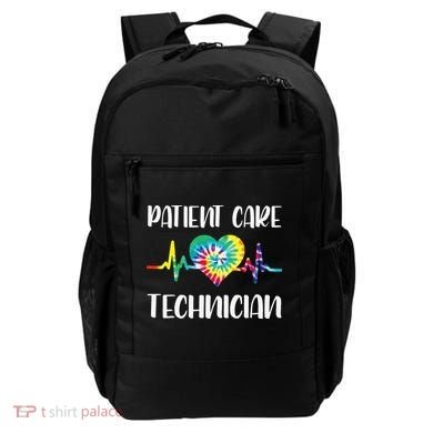 PCT Patient Care Technician Tech Floral Heart Stethoscope Backpack