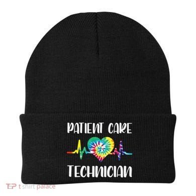 PCT Patient Care Technician Tech Floral Heart Stethoscope Beanie