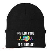 PCT Patient Care Technician Tech Floral Heart Stethoscope Beanie thumb 0