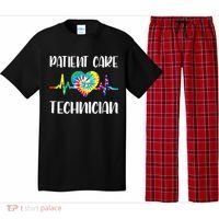 PCT Patient Care Technician Tech Floral Heart Stethoscope Pajama Set thumb 0