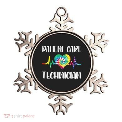 PCT Patient Care Technician Tech Floral Heart Stethoscope Ornament