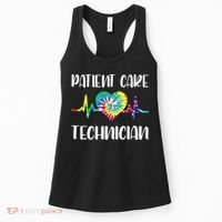 PCT Patient Care Technician Tech Floral Heart Stethoscope Women's Tank Top thumb 0