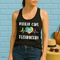 PCT Patient Care Technician Tech Floral Heart Stethoscope Women's Tank Top thumb 2
