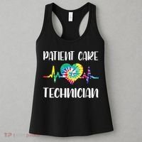 PCT Patient Care Technician Tech Floral Heart Stethoscope Women's Tank Top thumb 3
